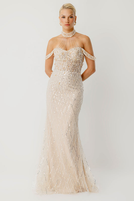 Prestige Shine Choker Yaka Özel Tasarım Elbise