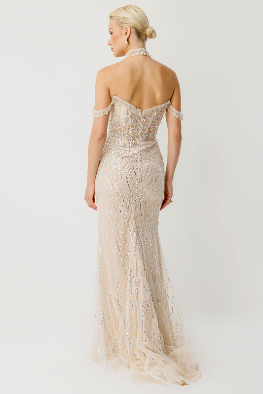 Prestige Shine Choker Yaka Özel Tasarım Elbise