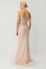 Resmi Galeri görüntüleyiciye yükleyin, Prestige Shine Choker Yaka Özel Tasarım Elbise