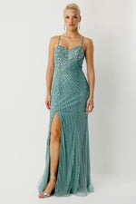 Load image into Gallery viewer, Ocean Crystal Strappy Haute Couture Dress