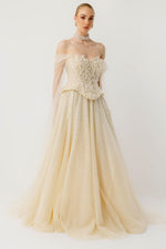 Load image into Gallery viewer, Moonlight Reflections Stone Embellished Tulle Layered Gala Dress