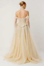 Load image into Gallery viewer, Moonlight Reflections Stone Embellished Tulle Layered Gala Dress
