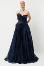 Load image into Gallery viewer, Majestic Princess Gown with Floral Appliques