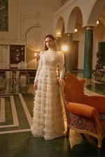 تحميل الصورة في عارض المعرض، فستان سهرة متعدد الطبقات مع قطع من قماش التول والخرز