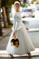 تحميل الصورة في عارض المعرض، العنق مفصلة تول تنورة الحجاب مساء اللباس