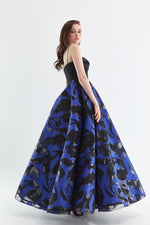 تحميل الصورة في عارض المعرض، فستان سهرة منقوش بمظهر مشد