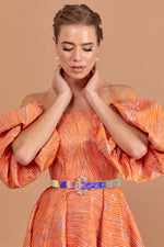 Resmi Galeri görüntüleyiciye yükleyin, Kolluk Detaylı Hareketli Straplez Elbise