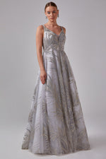 تحميل الصورة في عارض المعرض، فستان سهرة بتنورة منتفخة من القماش