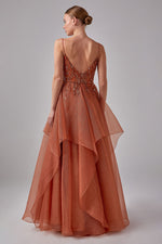 تحميل الصورة في عارض المعرض، تنورة توتو وأشرطة الكتف مساء اللباس