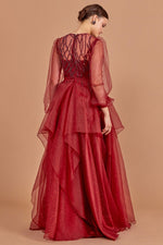 Load image into Gallery viewer, Midnight Glamor Sequin Detailed Evening Dress