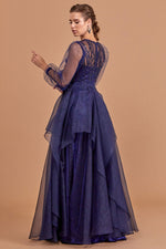 Load image into Gallery viewer, Midnight Glamor Sequin Detailed Evening Dress