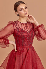 Load image into Gallery viewer, Midnight Glamor Sequin Detailed Evening Dress