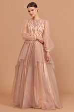 Load image into Gallery viewer, Midnight Glamor Sequin Detailed Evening Dress