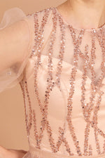 Load image into Gallery viewer, Midnight Glamor Sequin Detailed Evening Dress