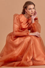 تحميل الصورة في عارض المعرض، فستان سهرة بحجاب بتفاصيل قماش لوركس