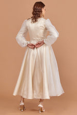 تحميل الصورة في عارض المعرض، فستان سهرة بحجاب بتفاصيل قماش لوركس