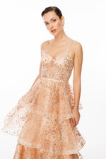 تحميل الصورة في عارض المعرض، فستان سهرة بتفاصيل مشد