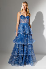 تحميل الصورة في عارض المعرض، فستان سهرة بتفاصيل مشد