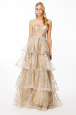 تحميل الصورة في عارض المعرض، فستان سهرة بتفاصيل مشد