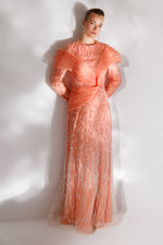 تحميل الصورة في عارض المعرض، فستان سهرة حجاب بتصميم خاص مطرز بالخرز