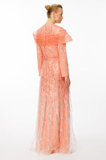 تحميل الصورة في عارض المعرض، فستان سهرة حجاب بتصميم خاص مطرز بالخرز