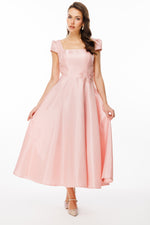 تحميل الصورة في عارض المعرض، فستان سهرة من قماش لامع بفتحة رقبة على شكل حرف V