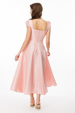 تحميل الصورة في عارض المعرض، فستان سهرة من قماش لامع بفتحة رقبة على شكل حرف V