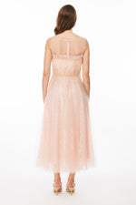 تحميل الصورة في عارض المعرض، فستان ميدي بتنورة توتو وحزام كتف من التول