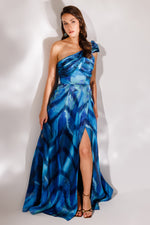 تحميل الصورة في عارض المعرض، فستان سهرة بفتحة كتف واحدة