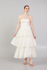 تحميل الصورة في عارض المعرض، بودرة فستان سهرة بطبقات بدون حمالات