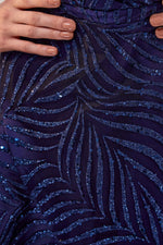 تحميل الصورة في عارض المعرض، فستان سهرة بتفاصيل تجمع الخصر وتنورة ذات طبقات