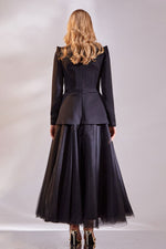 تحميل الصورة في عارض المعرض، العنق مفصلة تول تنورة الحجاب مساء اللباس