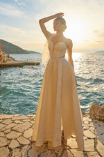 تحميل الصورة في عارض المعرض، فستان سهرة جاكار متعدد الطبقات