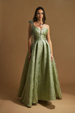 تحميل الصورة في عارض المعرض، فستان سهرة جاكار متعدد الطبقات