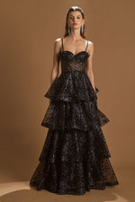 تحميل الصورة في عارض المعرض، فستان سهرة بتفاصيل مشد