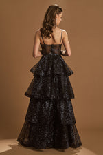 تحميل الصورة في عارض المعرض، فستان سهرة بتفاصيل مشد