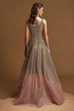 تحميل الصورة في عارض المعرض، فستان سهرة مزين بالخرز بلونين