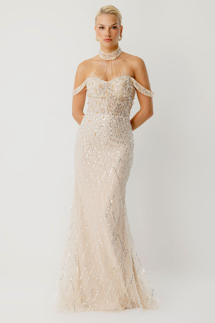 Prestige Shine Choker Yaka Özel Tasarım Elbise