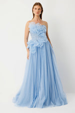 Load image into Gallery viewer, Majestic Princess Gown with Floral Appliques