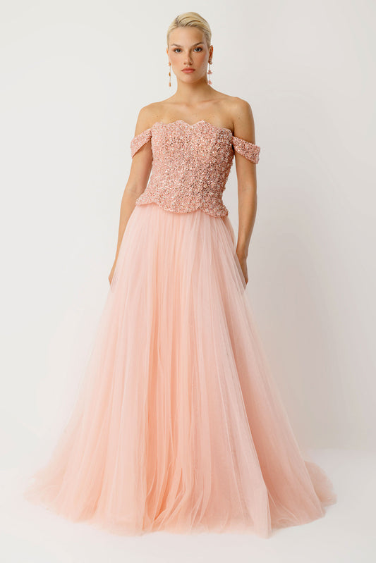 Ruby Glamour Tulle Powder Pink Princess Dress