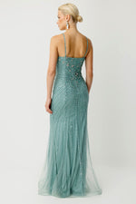 Load image into Gallery viewer, Ocean Crystal Strappy Haute Couture Dress