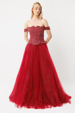 Load image into Gallery viewer, Ruby Glamour Tulle Red Princess Dress