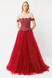 Ruby Glamour Tulle Red Princess Dress