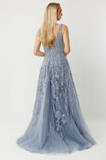 Load image into Gallery viewer, The Radiance of Elegance: Long Evening Dress with Crystal Details