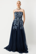 Resmi Galeri görüntüleyiciye yükleyin, Vintage Straplez Nişan Elbisesi