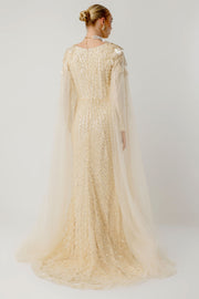 Couture Sparkle V-Neck Long Evening Dress