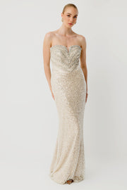 Luna Strapless Sequin Mermaid Evening Dress 