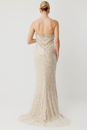 Luna Strapless Sequin Mermaid Evening Dress 