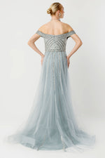 Load image into Gallery viewer, Artemis Sparkling Maxi Mint Evening Dress