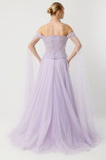 Load image into Gallery viewer, Midnight Sparkle Haute Couture Lavender Evening Dress